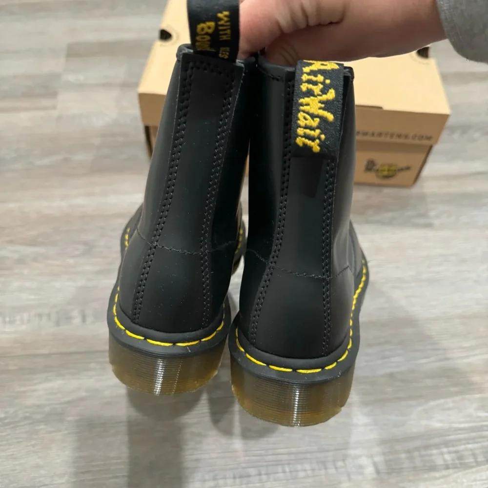 Dr Martens 1460 Black Smooth Leather Lace Up Combat Boots
